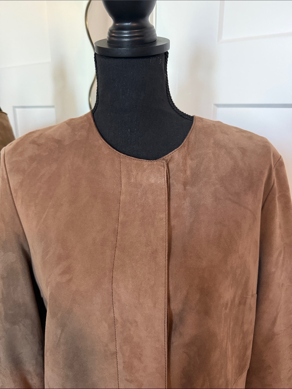 Weekend Max Mara Camel Suede Long Trench Coat - Picture 2 of 13